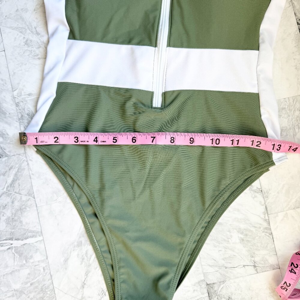NEW Zipper Sleeveless One-piece Swimsuit - Picture 7 of 11